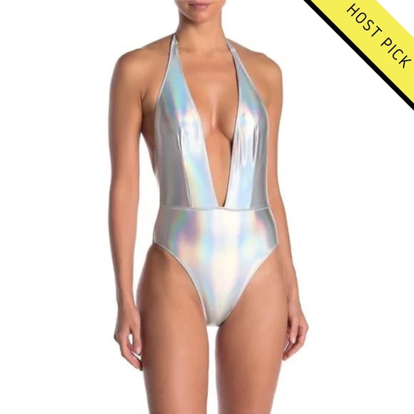 Kendall & Kylie Other - HP | Kendall & Kylie Plunge Halter One-Piece Swimsuit